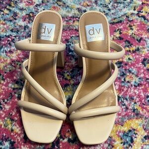 Dolce Vita Women's Beige Strappy Heels